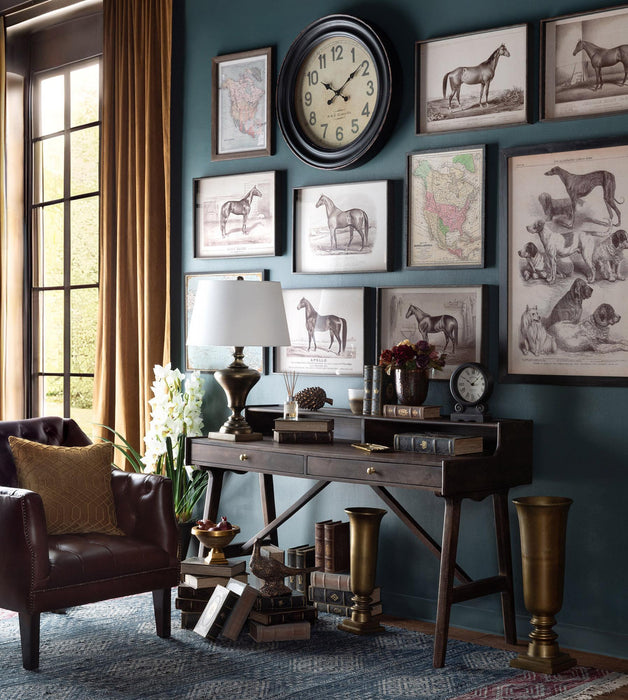 Park Hill Collection Mahogany Leather Library Chair, Cordovan (EFS36068) Parkhillcollection