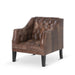 Park Hill Collection Brent Tufted Leather Club Chair in Vintage Umber (EFS36166) Parkhillcollection