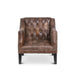 Park Hill Collection Brent Tufted Leather Club Chair in Vintage Umber (EFS36166) Parkhillcollection