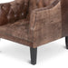 Park Hill Collection Brent Tufted Leather Club Chair in Vintage Umber (EFS36166) Parkhillcollection