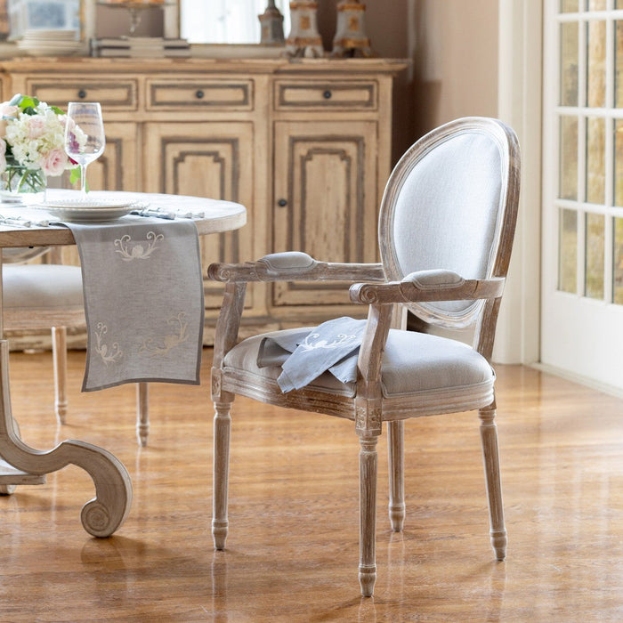 Park Hill Collection White Washed Dining Room Arm Chair EFS81666 Park Hill Collection