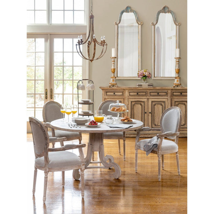 Park Hill Collection White Washed Dining Room Arm Chair EFS81666 Park Hill Collection
