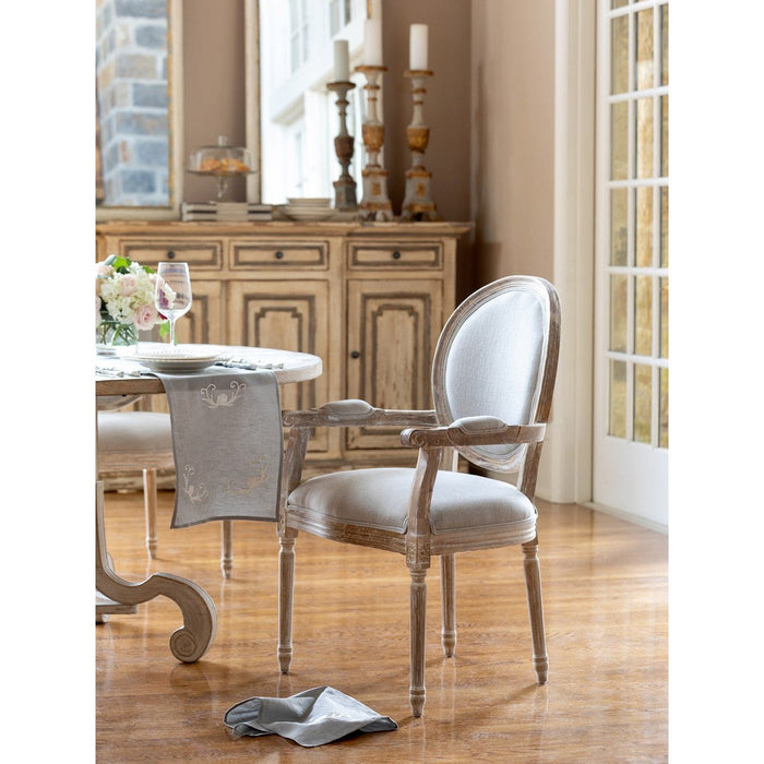 Park Hill Collection White Washed Dining Room Arm Chair EFS81666 Park Hill Collection