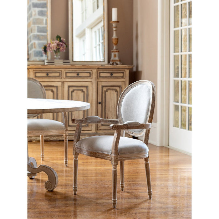 Park Hill Collection White Washed Dining Room Arm Chair EFS81666 Park Hill Collection