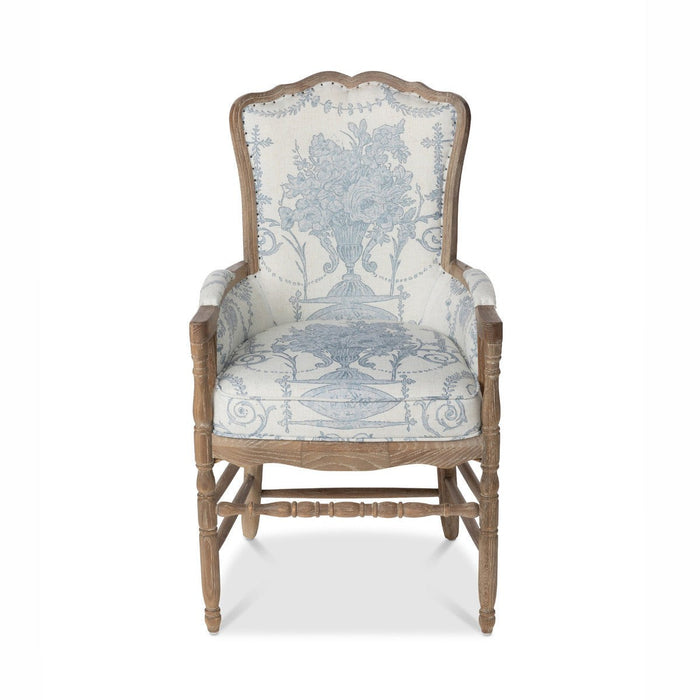 Park Hill Collection Country French Quarter Blue Provincial Fireside Chair EFS90247 Park Hill Collection