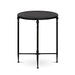 Park Hill Antiqued Black Metal Round Side Table Default Side Table front view
