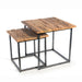 Park Hill Collection Lodge Railway Wood and Iron Nested Side Tables, Set of 2 EFT06055 Park Hill Collection