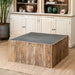 Park Hill Collection Coastal Cottage Aged Zinc Top Platform Coffee Table EFT06097 Park Hill Collection