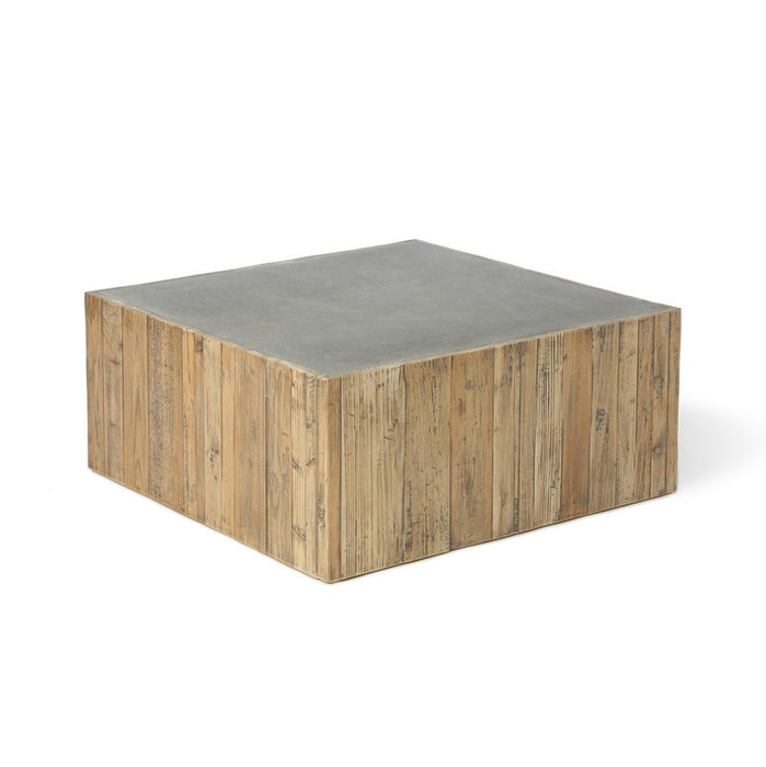 Park Hill Collection Coastal Cottage Aged Zinc Top Platform Coffee Table EFT06097 Park Hill Collection