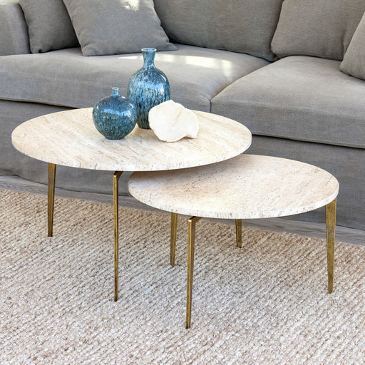 Park Hill Collection Coastal Cottage Nero Round Nesting Cocktail Tables EFT20113 Park Hill Collection