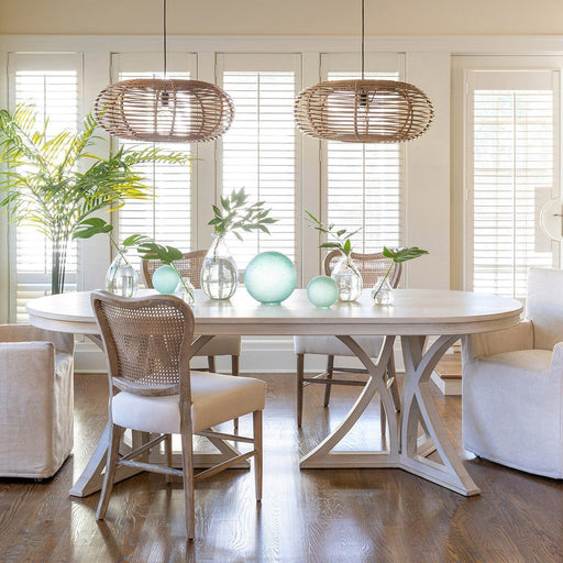 Park Hill Collections Coastal Cottage Delray Oval Dining Table EFT20117 Park Hill Collection