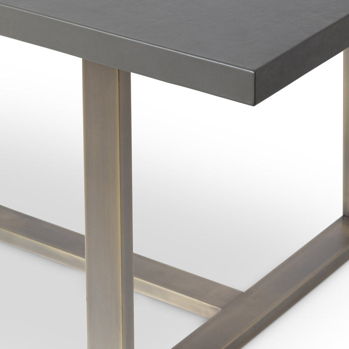 Park Hill Collection Dalton Leather Top Dining Table EFT26320 Park Hill Collection
