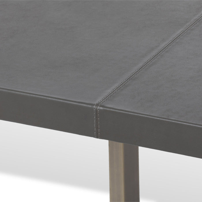 Park Hill Collection Dalton Leather Top Dining Table EFT26320 Park Hill Collection