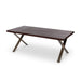 Park Hill Collection Rhodes Leather and Brass Dining Table EFT26321 Park Hill Collection