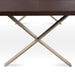 Park Hill Collection Rhodes Leather and Brass Dining Table EFT26321 Park Hill Collection