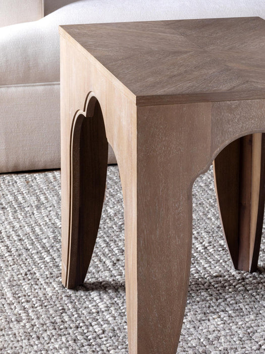 Island Manor End Table, Driftwood EFT40683 - back view