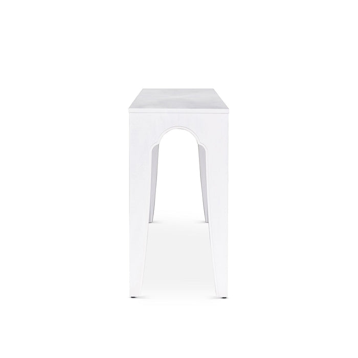 Island Manor Console  Table, Whitewash EFT46003 - side view