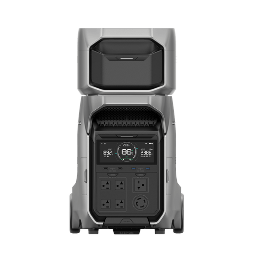 Green Vista Living EcoFlow DELTA Pro 3 + DELTA Pro 3 Extra Battery Solar Generator - Side View