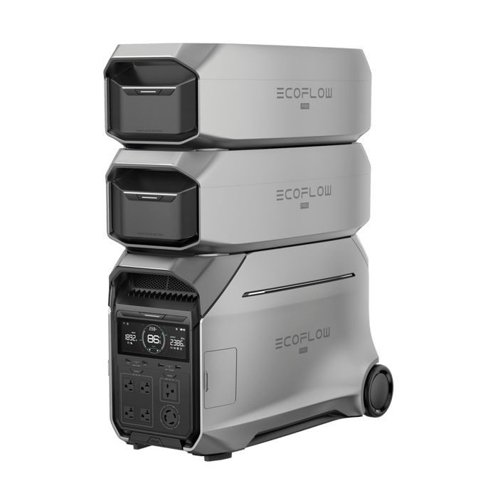 Green Vista Living EcoFlow DELTA Pro 3 + DELTA Pro 3 Extra Battery Solar Generator - Detail View
