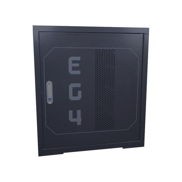 Green Vista Living EG4 Enclosed Battery Rack [Pre-Assembled] | 3 Slot | Wheels Included Power Accessories - Side View