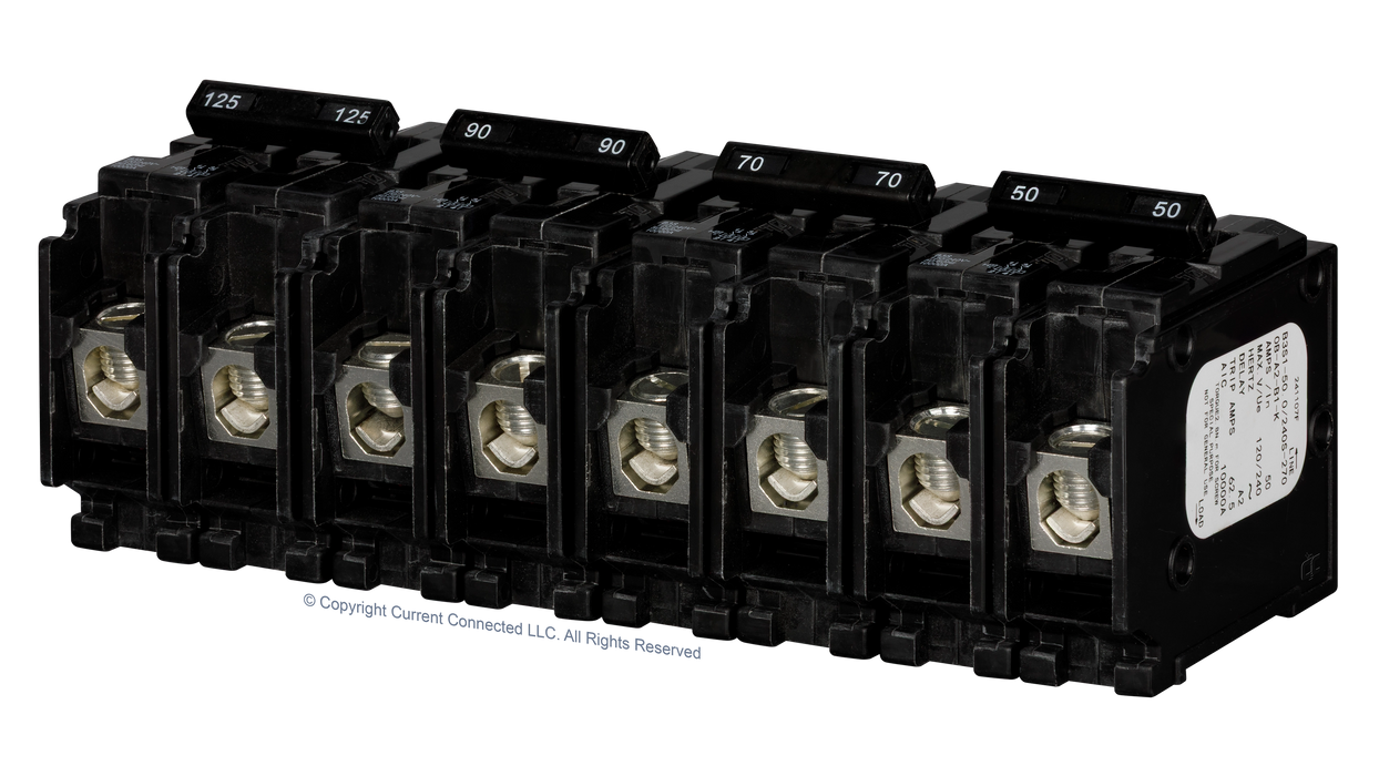 High quality photo of the EG4 - BSB AC Circuit Breaker Compatible with EG4 18kPV Hybrid Inverter - Group Image. Photographed by Current Connected
