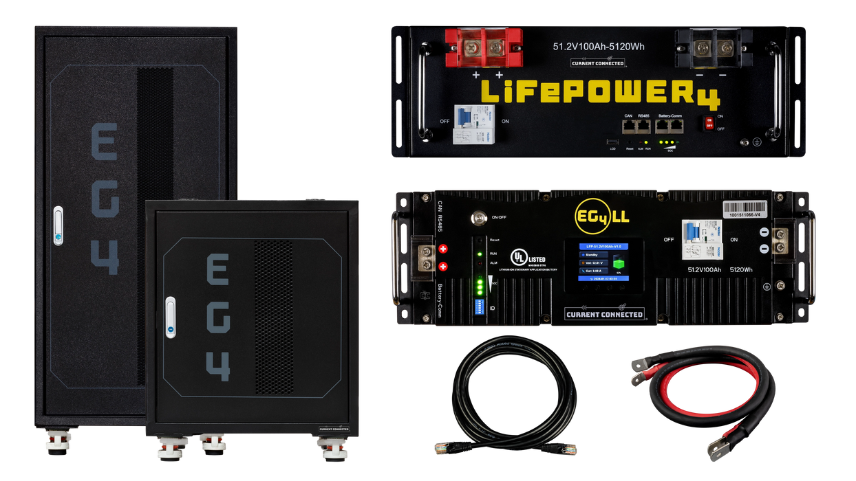 EG4 48V Battery Starter Kit, Choose Between LL-S or LifePower4 and Server Rack of Choice, Up to 30.72kWh of Battery Power - Urban Supply Inc