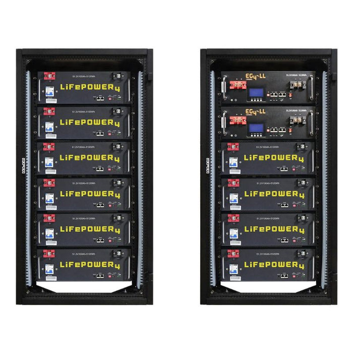 Green Vista Living EG4 Enclosed 6 Slot Battery Rack [Pre-Assembled] | Wheels Included | Bus... Power Accessories - Close-Up