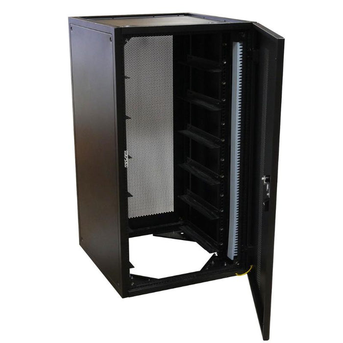 Green Vista Living EG4 Enclosed 6 Slot Battery Rack [Pre-Assembled] | Wheels Included | Bus... Power Accessories - Side View