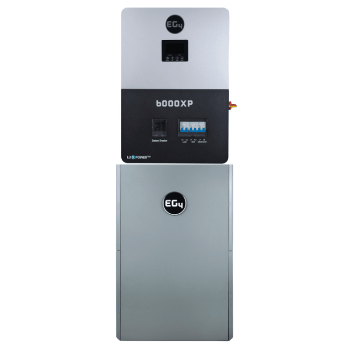 Green Vista Living EG4 6K XP & EG4 PowerPro WallMount Battery Bundle (ESS) 14.3kWh Capacity | 10-Year Warranty Power Station