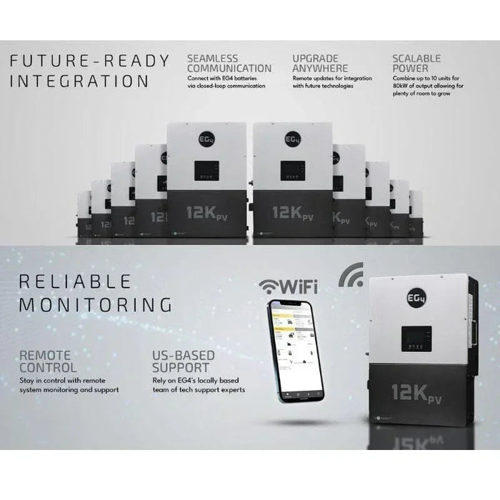 Green Vista Living EG4 12kPV Hybrid Inverter 12000W Input 120/240V Split Phase | All-In-One Hybrid Solar... - Lifestyle View