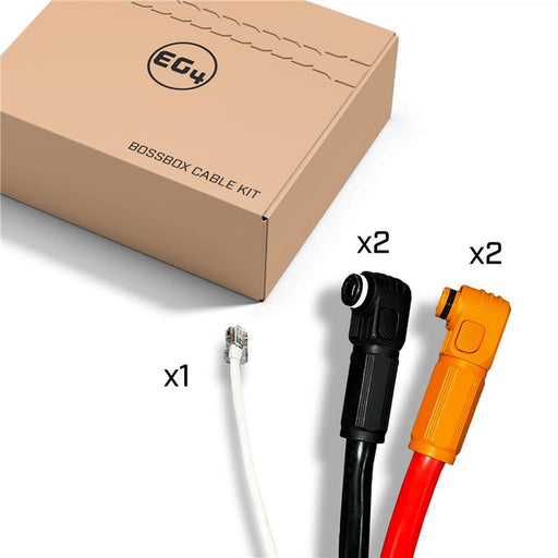 EG4 BossBox Cable Kit - EG4 BossBox Cable Kit wires and box with EG4 logo