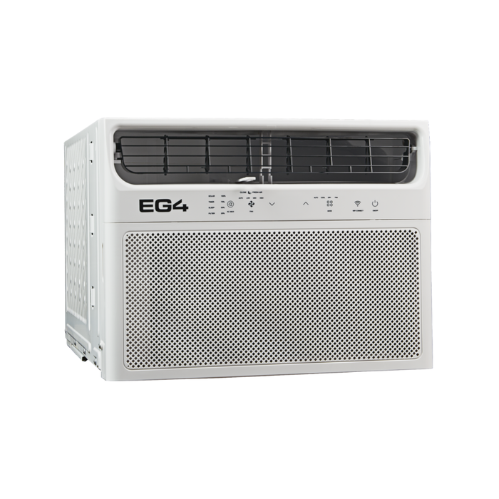 EG4 - Hybrid Solar Window Unit - 12000 BTU - EG4 hybrid window AC unit shown in a front left angled view 