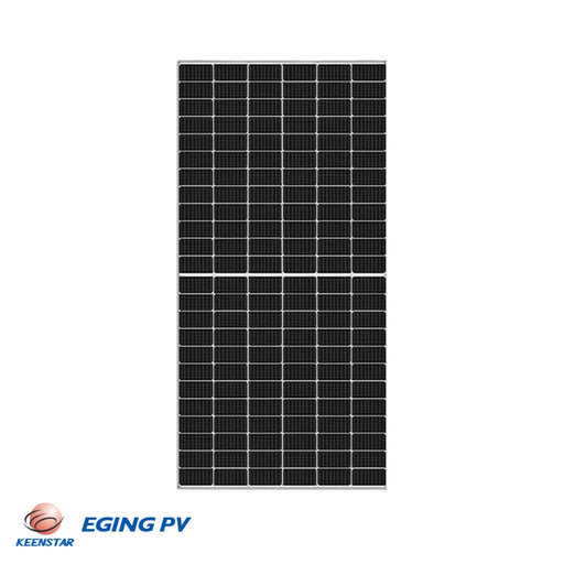 EG Star 440W Bifacial Solar Panel - EG Star 440W Bifacial Solar Panel Front Facing on a white background 