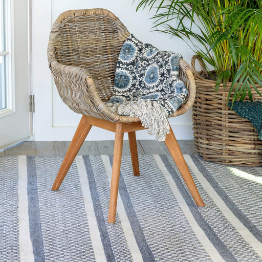 Park Hill Collection Coastal Cottage Indoor/Outdoor Geometric Stripe Rug, 5'x 8' EHF06154 Park Hill Collection