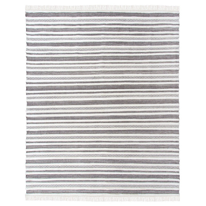 Park Hill Collection Lodge Textured Stripe Pattern Wool Rug, 7'9" x 9'9" EHF06166 Park Hill Collection