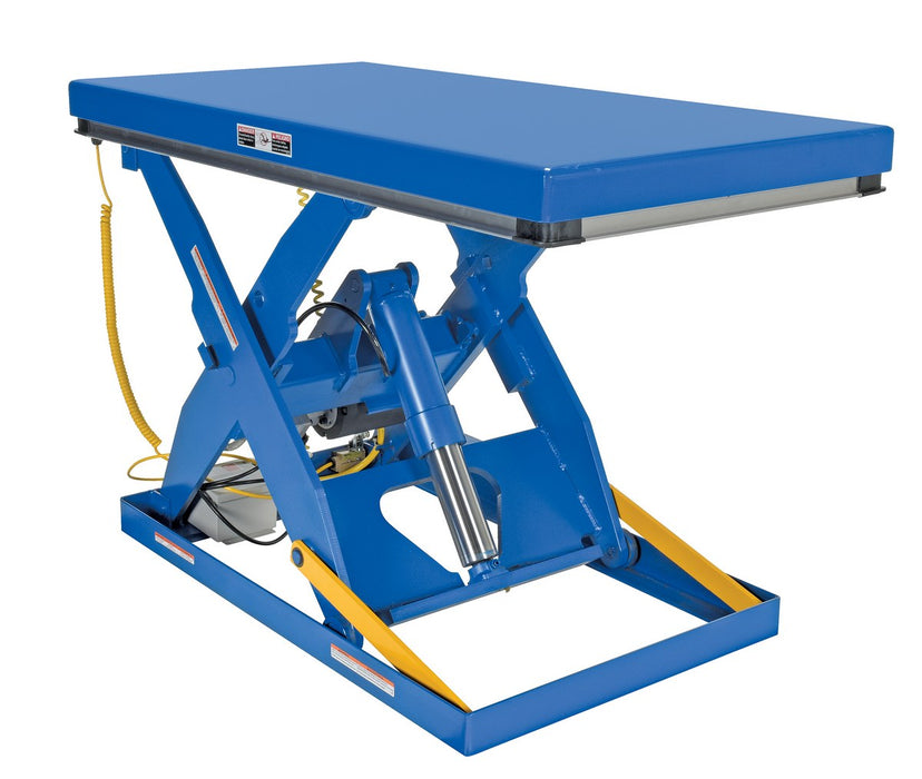 Vestil EHLT-3072-3-43 Steel Electric Hydraulic Lift Table 30 in. x 72 in. 3,000 lb. Capacity Blue