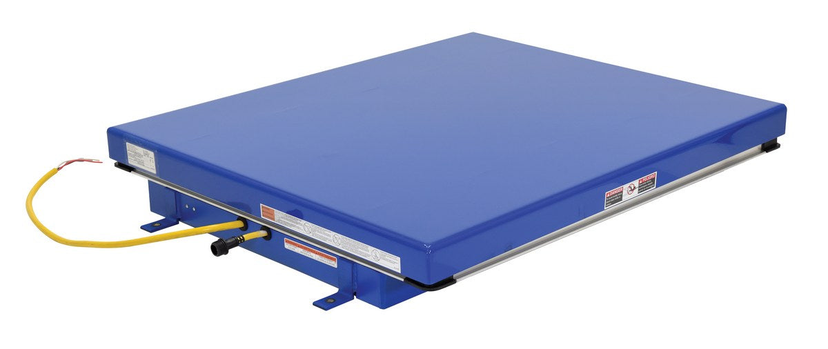 Vestil EHLT-4048-3-43-QS Steel Quick Ship Electric Hydraulic Lift Table 40 in. x 48 in. 3,000 lb. Capacity Blue
