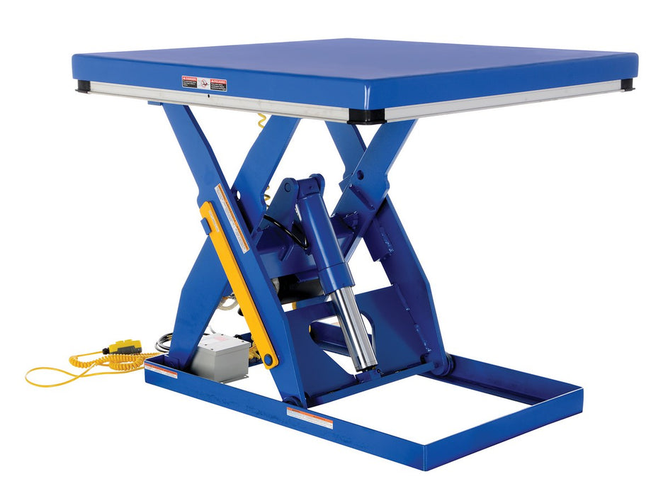 Vestil EHLT-4848-3-43 Steel Electric Hydraulic Lift Table 48 in. x 48 in. 3,000 lb. Capacity Blue
