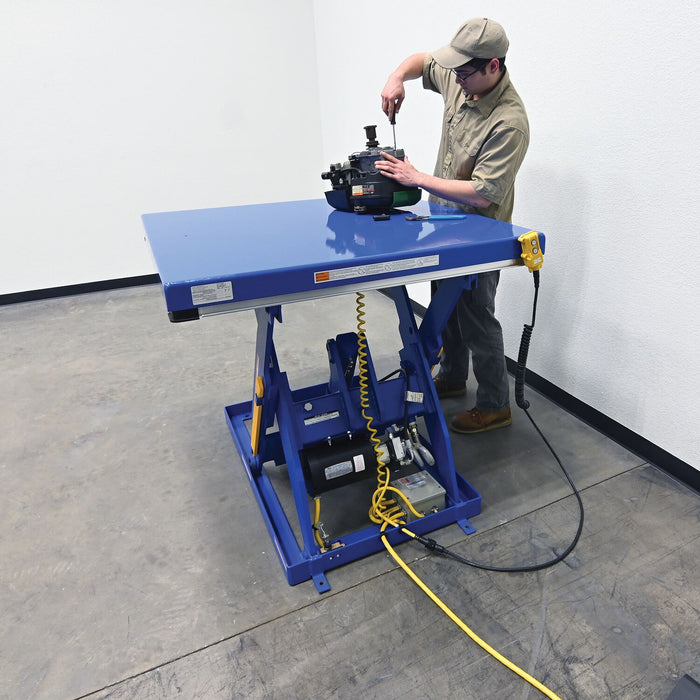Vestil EHLT-4848-3-43 steel electric hydraulic lift table - view 10
