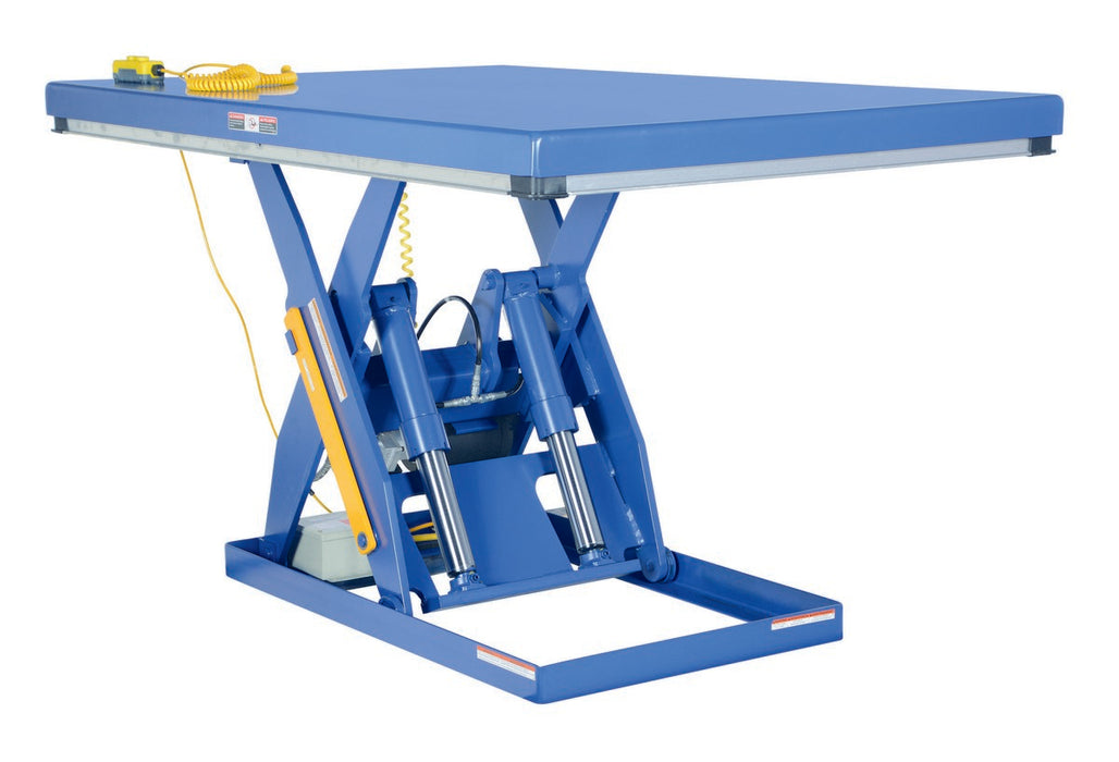Vestil EHLT-4872-3-43 Steel Electric Hydraulic Lift Table 48 in. x 72 in. 3,000 lb. Capacity Blue