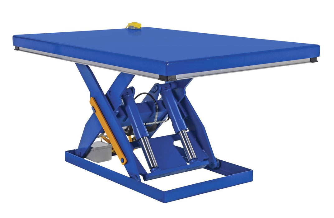 Vestil EHLT-4872-4-43 Steel Electric Hydraulic Lift Table 48 in. x 72 in. 4,000 lb. Capacity Blue