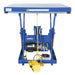 Vestil EHLT2448-3-43FC Steel Electric Hydraulic Lift Table with Foot Control 24 in. x 48 in. 3,000 lb. Capacity Blue