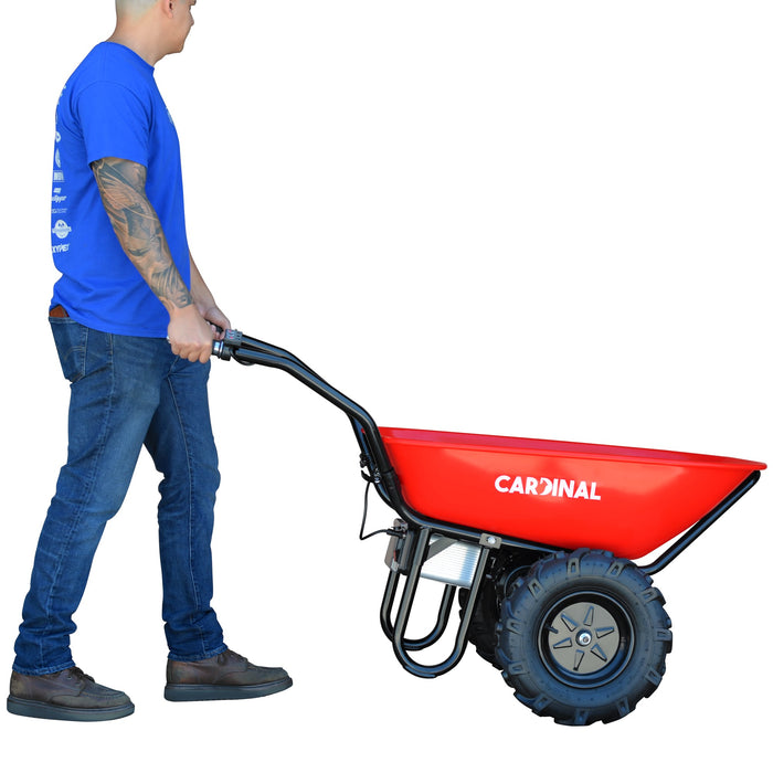 Tomahawk Power Electric Utility Cart 40V Battery-Powered Wheelbarrow 570-lb. Bucket Capacity - Installation View