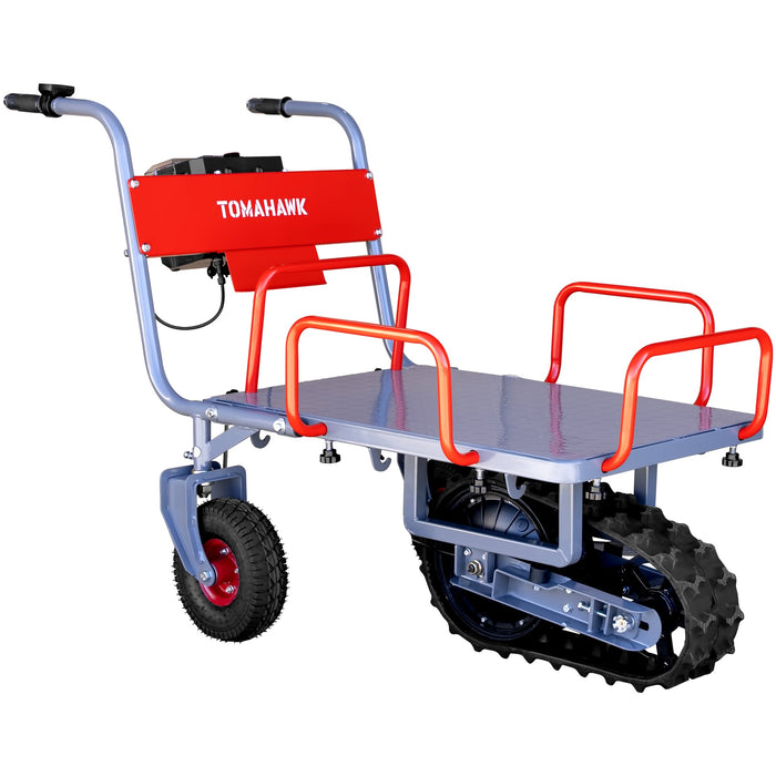 Tomahawk Electric Track Cart 330 lbs Load Capacity Battery Powered Utility Cart with Rubber Tread