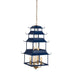 Park Hill Collection Peace Pagoda Chandelier, Navy (view 2)