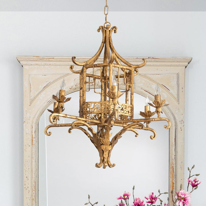 Pagoda Chandelier ELH26162 - detail close-up