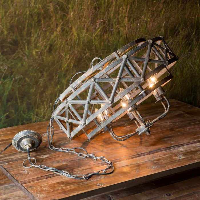 Park Hill Collection Manor Metal Industrial Trestle Chandelier ELH80656 Park Hill Collection