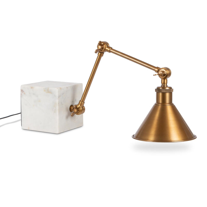 Park Hill Collection Marble and Brass Shelf Light, 28"