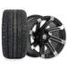 Empire Blade B12 12x7 Wheel with X Comp Golf H/T Tire golf cart wheel and tire