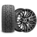 Empire Diablo D3B 14x7 Wheel with X Comp Golf X/T Tire golf cart wheel and tire